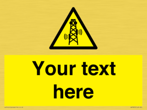 Custom warning RF radiation transmitter